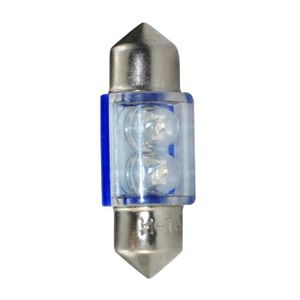 PÉDALE LATÉRALE FLUX 2 ampoules navettes à LED - Bleues - 31 mm - 