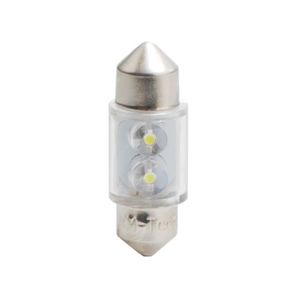 PÉDALE LATÉRALE FLUX 2 ampoules navettes à LED - Blanches - 31 mm 
