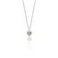 Pendentif collier bijoux avec Oxyde de Zirconium Blanc Solitaire rond argent 925