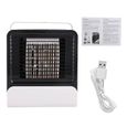 Mini Climatisation Portable– Refroidissement Rapide USB 3-10°C – Réservoir 150ml Hygiénique – Pour Bureau, Chambre, Noir