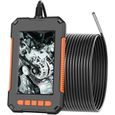 Endoscope à Double Objectif 8 mm Caméra d'endoscope Industriel 108 0p HD 4.3"IPS Caméra d'inspection des conduits d'égout de T[836]-0