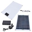 YIN Kit de pompe à eau solaire 50W panneau 800l / h 12V faible bruit DC protection de l'environnement durable silicone-0