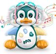 Jouet Musical Enfant 1 an, Jouets Rampants avec Musique et lumières,Jouet éducatif Jouet d’éveil Jouet Bébé Pingouin 6-12 Mois-0