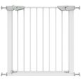 VOUNOT Barriere de Securite porte et escalier 75-84cm blanc pour animaux-0