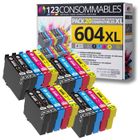 123CONSOMMABLES - 604XL - Pack 20 cartouches compatibles EPSON 604 XL pour Epson XP-2200 XP-3200 XP-4200
