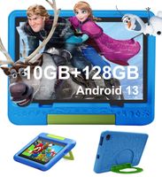 Tablette tactile 10 " HD -Andoid 13 -Tablette Enfants -10Go+128Go ROM WiFi Tablet PC -Jeux Éducatifs Tablette pour Enfant-Bleu