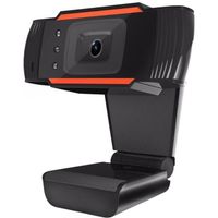 Webcam USB 2.0 Caméra HD 640X480 Microphone intégré Compatible avec Windows pour PC Ordinateur Skype MSN Youtube Twitter Facebook