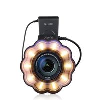 Flash photo,Seafrogs – anneau lumineux Led Macro Speedlite, avec adaptateur, pour Nikon D5100 D3100 série Canon 5D Mark II