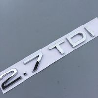 Décoration intérieure,Badge autocollant chromé argent ABS 2.0 TDI 2.7 TDI 3.0 TDI, emblème de coffre arrière pour - 2.7 TDI[C32]