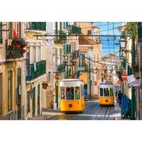 Puzzle de ville Lisbonne Trams - CASTORLAND - 1000 pièces - Pour enfants et adultes