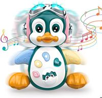 Jouet Musical Enfant 1 an, Jouets Rampants avec Musique et lumières,Jouet éducatif Jouet d’éveil Jouet Bébé Pingouin 6-12 Mois