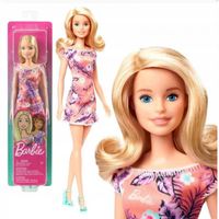 Poupée Barbie Robe orange à Fleurs tropicales