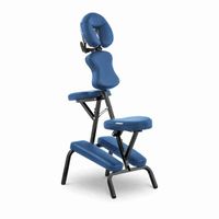 Chaise De Massage Assis De Traitement Pliante Portable Rembourrée Bleue Avec Sac