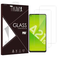 Tikawi x2 Verre trempé 9H Samsung Galaxy A21 S Protection Ecran Haute résistance [Anti-traces] Film de protection x2