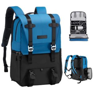 Sac à Dos étanche Pour Appareil Photo - Compartiment Ordinateur 15,6 Pouces, Inserts Rembourrés Amovibles - Compatible Canon, Nikon, Sony, DJI - 30x20x44 Cm