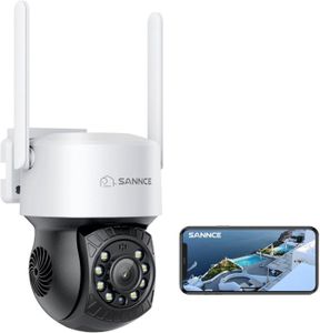 CAMÉRA IP 4MP Caméra de Surveillance Extérieure Caméra 350°/90° Zoom Numérique 16X caméra IP WiFi Extérieure avec Vision Nocturne Coul[J2106]