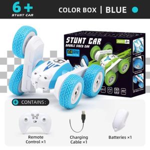 VEHICULE RADIOCOMMANDE Boite bleue - Mini voiture de cascade télécommandée pour garçons, Jouet électrique 4tage tout terrain, Condui