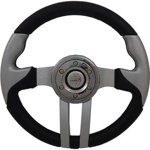320mm//12.5in Voiture de course /à la d/érive Volant en aluminium sport avec bouton de klaxon PVC Couleur rouge Accessoire de pi/èce modifi/ée universelle pour la plupart des v/éhicules Volant