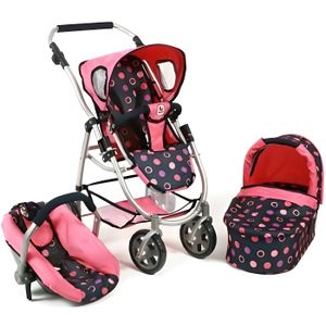 Poussette 3 roues Sport Rose - Pliable - Poignee reglable 33-62cm -  70x33x62cm - Cdiscount Jeux - Jouets