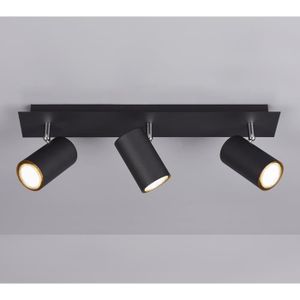 SPOTS - LIGNE DE SPOTS Shadora Spot de Plafond avec 3 Spots Suki Noir Mat