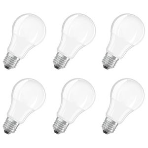 BELLALUX Lot de 6 Ampoules LED Standard verre dépoli 8,5W=60 E27 froid