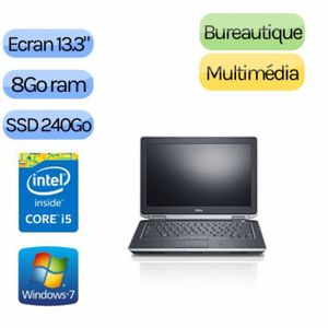 ORDINATEUR PORTABLE Dell Latitude E6330 - Windows 7 - i5 8Go 240Go SSD