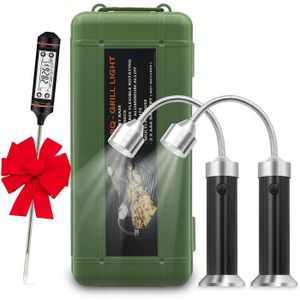 3 pièces Barbecue Barbecue Led gril lumière Base magnétique Flexible