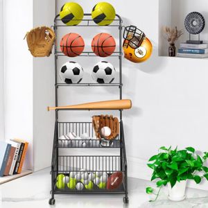 Casier Et Rangement - Limics24 - Pcs Support Mural Ballon Sport Noir  Porte-Ballon Inoxydable Basketball