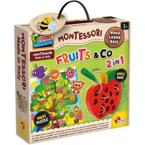 JEU D'APPRENTISSAGE Fruit & Co 2 en 1 - jeu d'apprentissage en bois - 