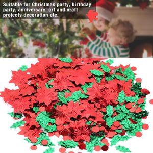Décors de table Confettis Noël Décor de Table Colorés - Fleur roug