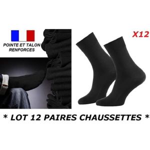 Lot de 12 paires de chaussettes courtes pour homme à motifs (0,42€ l'unité)  - Grossiste de France Distribution