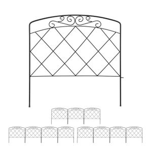 CARRÉ POTAGER - TABLE Bordure potager 12 éléments haut - RELAXDAYS - Blanc - Délimitation de parterres et espaces verts