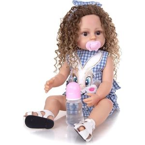 POUPÉE RUMOCOVO® 55 CM Silicone corps complet Reborn poupée réaliste fille bébé poupée jouets enfants cadeaux d'anniversaire -Bleu