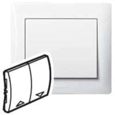 Bascule Legrand Seano Pour Interrupteur Volet Roulant - 3 Touches, Couleur UltraWhite, Design Moderne