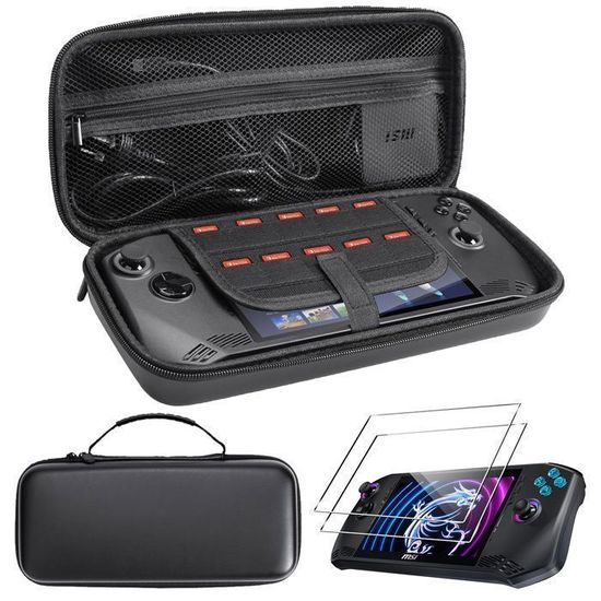 Nylon-EVA rouge - Mallette rigide de transport pour ASUS Rog Ally, étui de voyage de protection