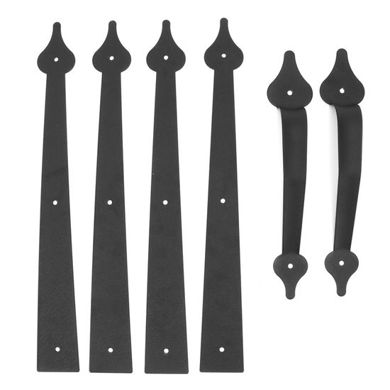 Charnière décorative pour volet bois noir