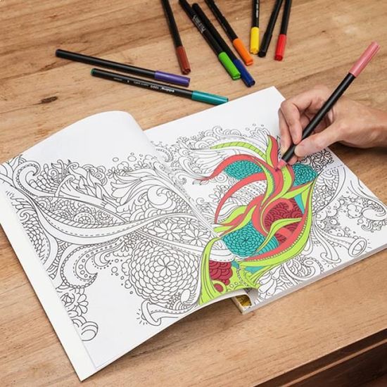 1440 Livre de Coloriage Adultes Mandalas Anti-Stress: le Premier Cahier de Coloriage  Adulte à Spirale et Papier Artiste sans Bavure - Cdiscount Jeux - Jouets