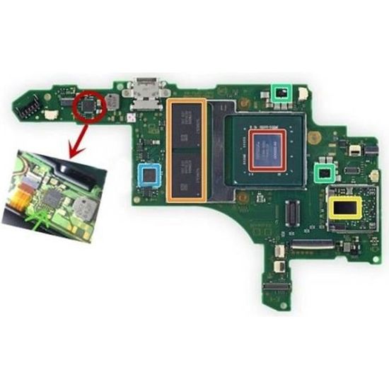 Nintendo Switch NS Switch Console Carte mère Batterie de charge IC Chip