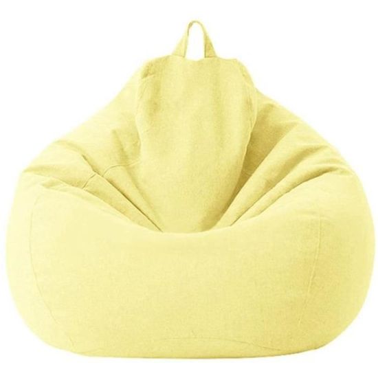 Housse De Pouf Poire Sans Garnissage - Tissu Lin - Tailles 70x80 à 100x120 Cm - Lavable - Pour Intérieur/détente - Design Ergonomique