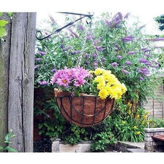 Pasdrucn Lot De 3 Supports De Panier Suspendu Vintage - Idéal Plantes, Fleurs Et Décoration Intérieur Extérieur - Charge 4kg