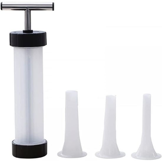 Accessoire Hachoir Tubes à Saucisses Orssmigs - 3 Pièces Acier Inox - 12/19/32 Mm - Compatible Hachoir N°5 - Lave-Vaisselle Entonnoirs Remplissage Hachoir