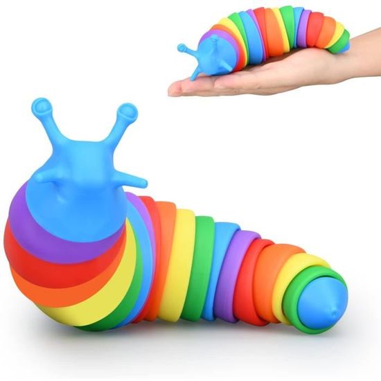Jouet Sensoriel - Limace Articulée - Vert - Pour Enfants - Anti-stress