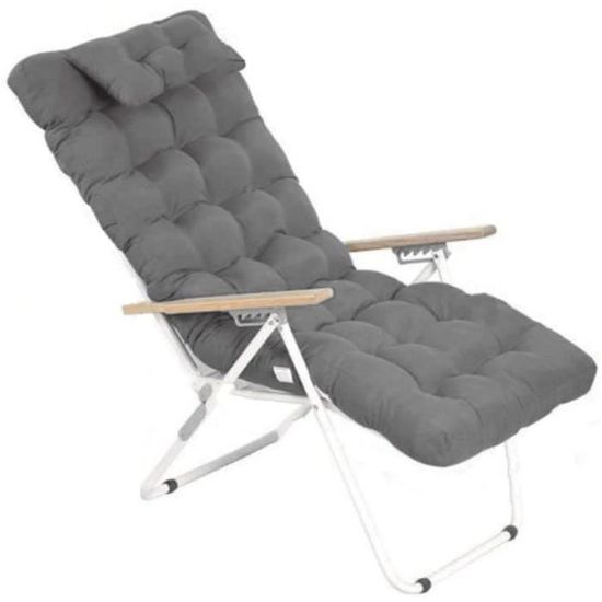 Coussin Pour Chaise Longue 170x53 Cm – Épaisseur 8 Cm, Antidérapant – Jardin, Plage, Terrasse