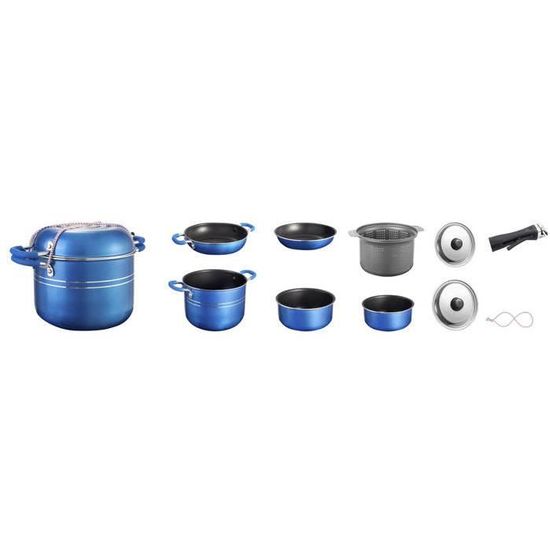 Popote Camping Quattro 10 Pièces - Ustensiles Aluminium Pour Camping-Car, Randonnée