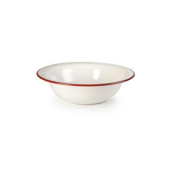 Cuvette Ibili En Fonte Blanc/Rouge - 32x32x9 Cm - Robuste Et Pratique
