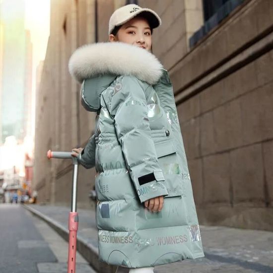 Manteau Fille Hiver Doudoune Épaisse Imperméable Avec Capuche - Style Stitch, Polaire, Pour 1 à 5 Ans