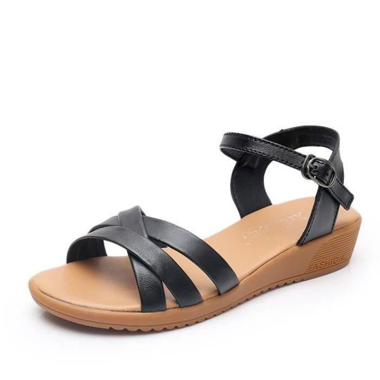 HLIYY Sandales Femmes Plates Été,Chaussures Mode Chaussons D'été