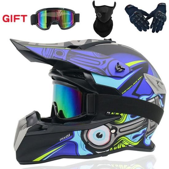 Envoyer 3 pièces cadeau casque de moto enfants casque tout-terrain vélo descente AM DH casque de cross capacete motocross casco 