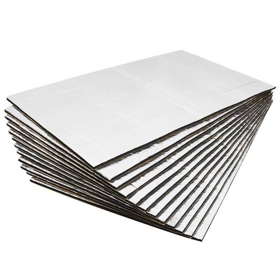 Tapis Isolation Thermique Et Insonorisant Voiture - 12 Pièces 50x30cm 5mm - Sourcing Map