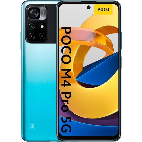 Xiaomi Poco M4 Pro 4+64Go Bleu Smartphone 5G NFC Triple Caméra 50MP 6.6 Pouces FHD + DotDisplay